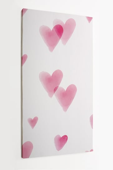 Obraz na płótnie HOMEPRINT, serduszka, białe tło, walentynki, miłość 60x120 cm HOMEPRINT