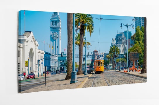 Obraz na płótnie HOMEPRINT, słynny klasyczny tramwaj w San Francisco. 140x70 cm HOMEPRINT