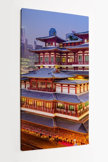 Obraz na płótnie HOMEPRINT, świątynia buddyjska,  świątynia relikwii Buddy w Singapurze, Azja 50x100 cm HOMEPRINT