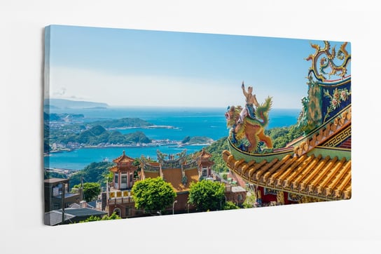 Obraz na płótnie HOMEPRINT, świątynia, panorama, krajobraz, Jiufen Old Street w Taipei 100x50 cm HOMEPRINT