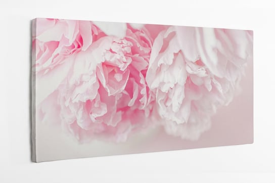 Obraz na płótnie HOMEPRINT, świeży cięty bukiet, różowe piwonie, aranżacja kwiatowa, 120x60 cm HOMEPRINT
