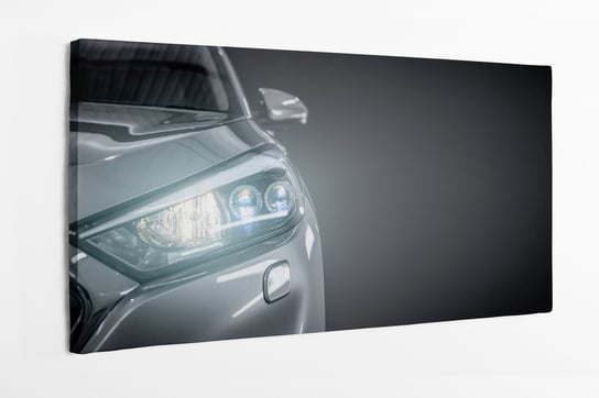 Obraz na płótnie HOMEPRINT, szare, nowoczesne, auto, samochód, reflektor, lampa 120x60 cm HOMEPRINT