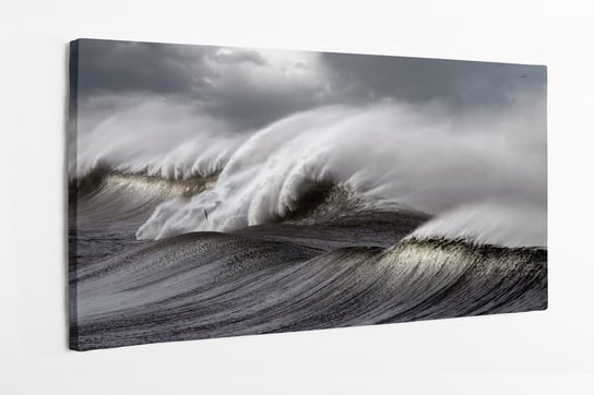 Obraz na płótnie HOMEPRINT, sztorm, fale, wzburzone morze, burza, natura 100x50 cm HOMEPRINT
