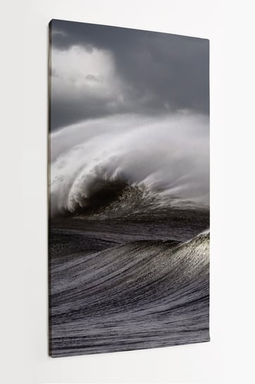Obraz na płótnie HOMEPRINT, sztorm, fale, wzburzone morze, burza, natura 50x100 cm HOMEPRINT