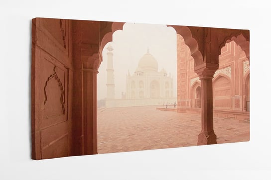 Obraz na płótnie HOMEPRINT, Tadż Mahal epicka tradycyjna architektura widok na wschód słońca 120x50 cm HOMEPRINT
