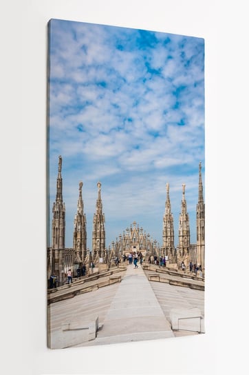 Obraz na płótnie HOMEPRINT, tarasy dachowe katedry, Mediolan, Lombardia, Włochy 50x100 cm HOMEPRINT