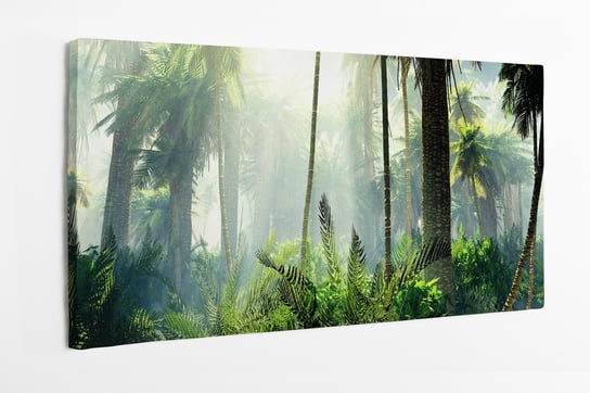Obraz na płótnie HOMEPRINT, tropikalna dżungla o poranku 120x50 cm HOMEPRINT