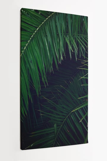 Obraz na płótnie HOMEPRINT, tropikalne liście planowe, 60x120 cm HOMEPRINT