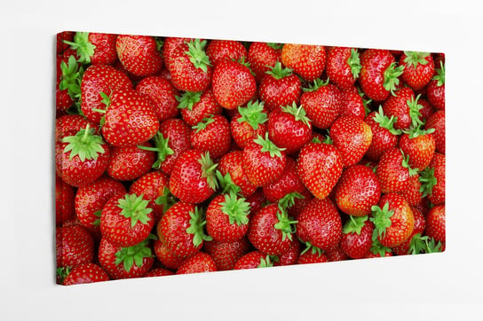 Obraz na płótnie HOMEPRINT, truskawki, truskawkowe, tło, owoce 140x70 cm HOMEPRINT