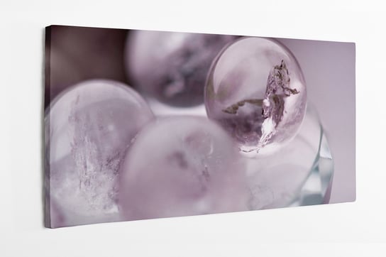Obraz na płótnie HOMEPRINT, ujęcie przezroczystych kryształowych kul z kolorowymi ornamentami 120x60 cm HOMEPRINT