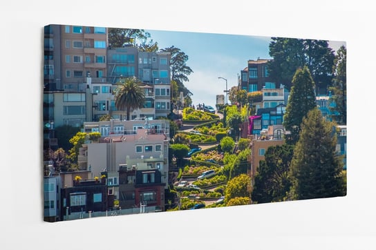 Obraz na płótnie HOMEPRINT, ulica lombard, architektura, San Francisco, Kalifornia, USA 100x50 cm HOMEPRINT