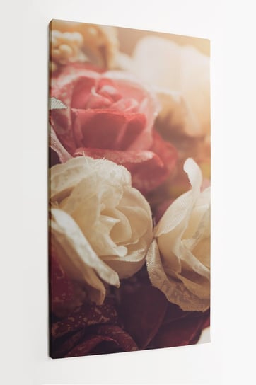 Obraz na płótnie HOMEPRINT, vintage, róże, kwiat, dekoracja, retro, bukiet 50x100 cm HOMEPRINT