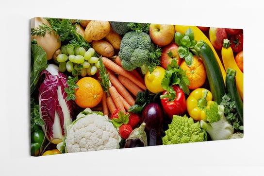 Obraz na płótnie HOMEPRINT, warzywa, warzywniak, świeże, owoce 120x50 cm HOMEPRINT