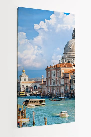 Obraz na płotnie HOMEPRINT, Wenecja, wielki kanał, bazylika santa maria della sa, Włochy, architektura, panorama 50x100 cm HOMEPRINT