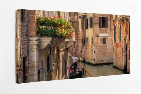 Obraz na płótnie HOMEPRINT, Wenecja, Włochy, gondola, kanał 100x50 cm HOMEPRINT