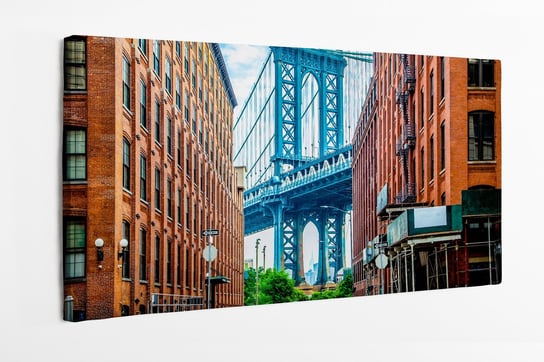 Obraz na płótnie HOMEPRINT, widok Manhattan Bridge między Manhattanem a Brooklynem 120x60 cm HOMEPRINT