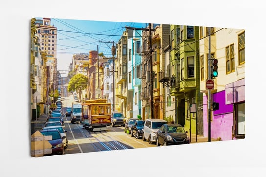 Obraz na płótnie HOMEPRINT, widok na kolejkę linową w San Francisco 140x70 cm HOMEPRINT