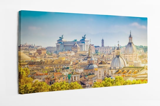 Obraz na płótnie HOMEPRINT, widok na panoramę Rzymu w dzień, Włochy 120x50 cm HOMEPRINT