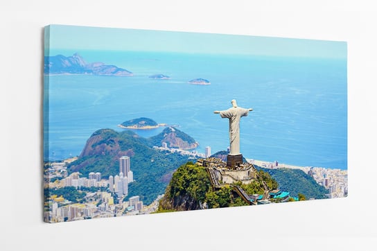 Obraz na płótnie HOMEPRINT, widok na pomnik Chrystusa Odkupiciela w Rio de Janeiro 100x50 cm HOMEPRINT