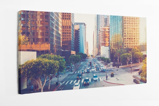 Obraz na płótnie HOMEPRINT, widok na ruch uliczny w godzinach szczytu w Los Angeles 100x50 cm HOMEPRINT