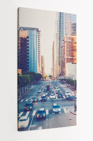 Obraz na płótnie HOMEPRINT, widok na ruch uliczny w godzinach szczytu w Los Angeles 50x100 cm HOMEPRINT