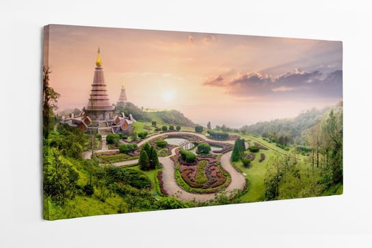 Obraz na płótnie HOMEPRINT, widok na szczyt górski Doi Inthanon w mieście Chiang Mai w Tajlandii 100x50 cm HOMEPRINT