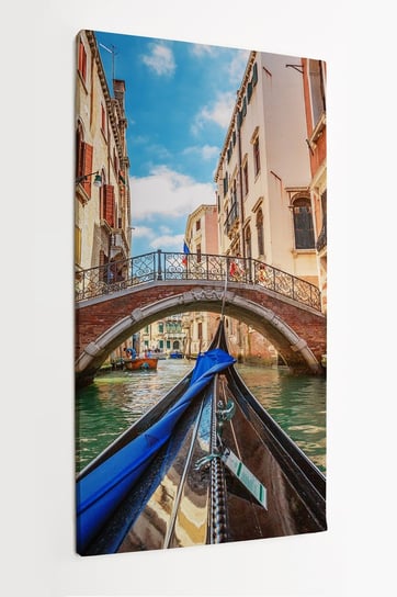 Obraz na płótnie HOMEPRINT, widok z gondoli podczas przejazdu przez kanały Wenecji, Włochy 50x100 cm HOMEPRINT