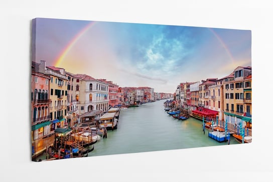 Obraz na płótnie HOMEPRINT, wielki kanał, Wenecja z mostu Rialto, Włochy 100x50 cm HOMEPRINT