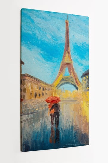 Obraz na płótnie HOMEPRINT, wieża Eiffla, Paryż, Francja, farby olejne 50x100 cm HOMEPRINT