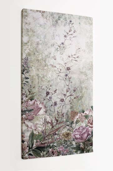 Obraz na płótnie HOMEPRINT, wiosenne kwiaty, łąka, pole, wieś, spokój, wypłowiały kolor 50x100 cm HOMEPRINT
