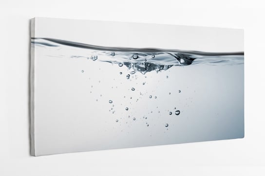 Obraz na płótnie HOMEPRINT, woda, krople wody, bąbelki w wodzie 100x50 cm HOMEPRINT
