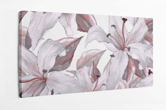 Obraz na płótnie HOMEPRINT, wzór, detale, różowe lilie 140x70 cm HOMEPRINT