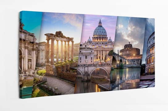 Obraz na płótnie HOMEPRINT,zabytki, kultura, architektura, Rzym, Włochy 100x50 cm HOMEPRINT