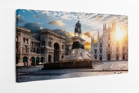 Obraz na płótnie HOMEPRINT, zabytki, pomnik, katedra, architektura, Mediolan, Włochy 100x50 cm HOMEPRINT
