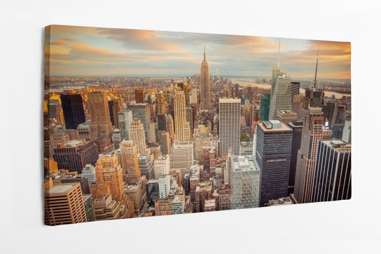 Obraz na płótnie HOMEPRINT, zachód słońca, Nowy Jork, Midtown Manhattan, USA 100x50 cm HOMEPRINT