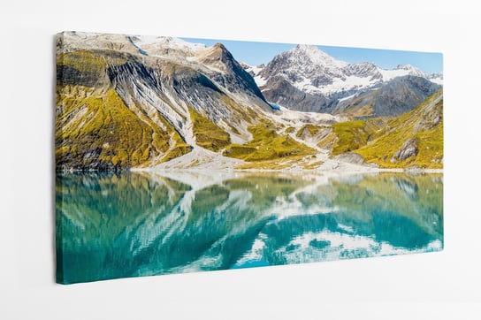 Obraz na płótnie HOMEPRINT, zatoka lodowców, jezioro, Alaska, park narodowy, krajobraz 140x70 cm HOMEPRINT
