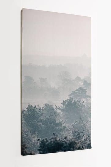 Obraz na płótnie HOMEPRINT, zimowy sosnowy las, zima, drzewa 50x100 cm HOMEPRINT