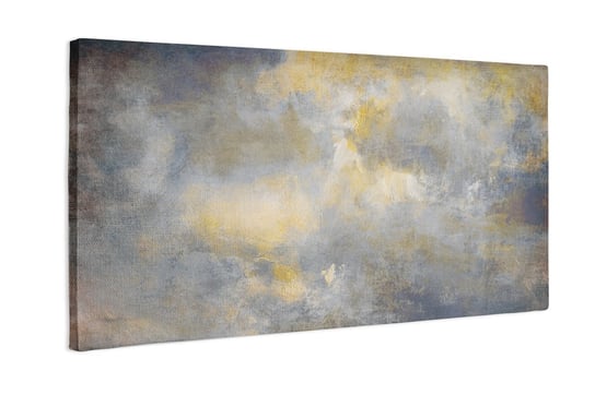 Obraz na płótnie HOMEPRINT, Złoto szara abstrakcja, złoty pył, sztuka nowoczesna, luksus 120x50 cm HOMEPRINT