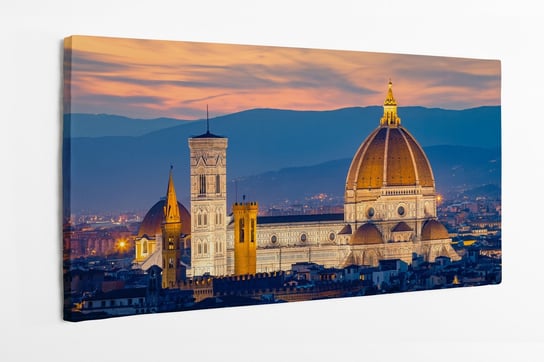 Obraz na płótnie HOMEPRINT, Zmierzch w Duomo Florence w Florencji, Włochy 100x50 cm HOMEPRINT