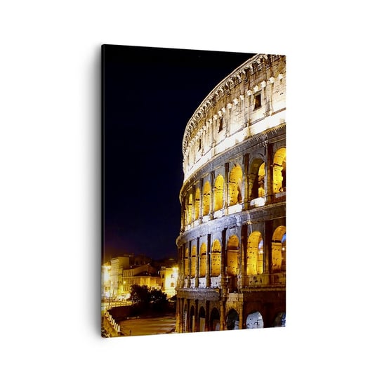 Obraz na płótnie - Igrzyska czas zacząć - 50x70cm - Architektura Rzym Koloseum - Nowoczesny Canvas obraz do salonu do sypialni ARTTOR ARTTOR