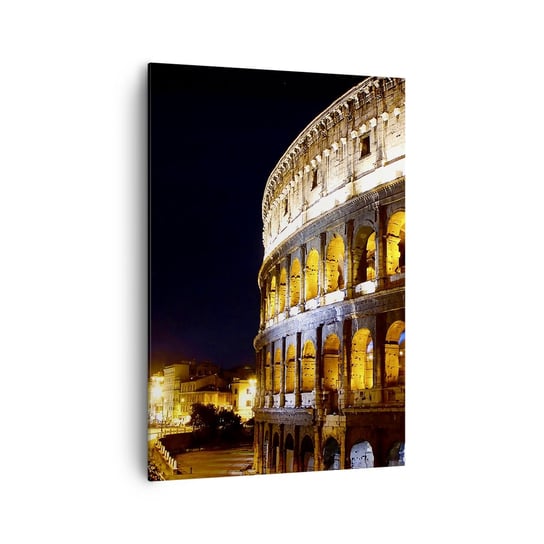 Obraz na płótnie - Igrzyska czas zacząć - 70x100cm - Architektura Rzym Koloseum - Nowoczesny foto obraz w ramie do salonu do sypialni ARTTOR ARTTOR