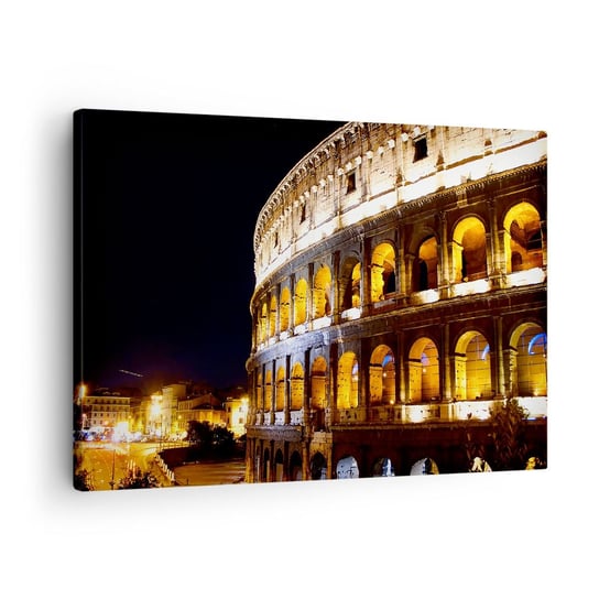 Obraz na płótnie - Igrzyska czas zacząć - 70x50cm - Architektura Rzym Koloseum - Nowoczesny Canvas obraz do salonu do sypialni ARTTOR ARTTOR