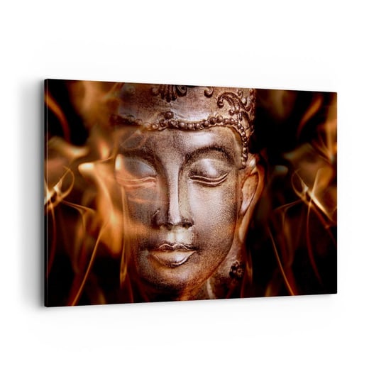 Obraz na płótnie - Istnieje tylko tu i teraz - 120x80cm - Budda Religia Azja - Nowoczesny obraz na ścianę do salonu do sypialni ARTTOR ARTTOR