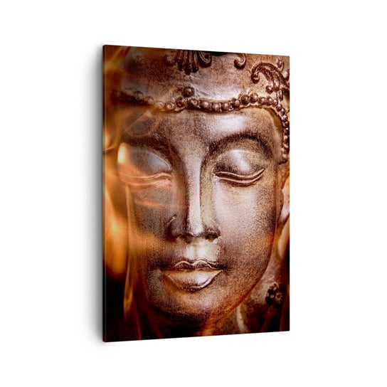 Obraz na płótnie - Istnieje tylko tu i teraz - 50x70cm - Budda Religia Azja - Nowoczesny Canvas obraz do salonu do sypialni ARTTOR ARTTOR