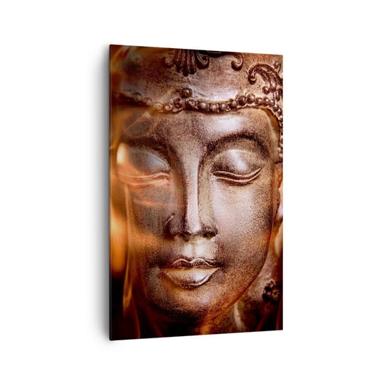 Obraz na płótnie - Istnieje tylko tu i teraz - 80x120cm - Budda Religia Azja - Nowoczesny obraz na ścianę do salonu do sypialni ARTTOR ARTTOR