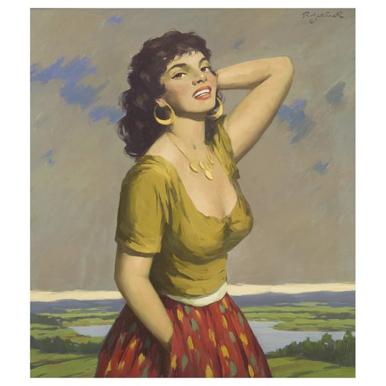 Obraz na płótnie - Italian Girl - Rudolf Jelinek - Dekoracje ścienne cm. 80x90 Legendarte