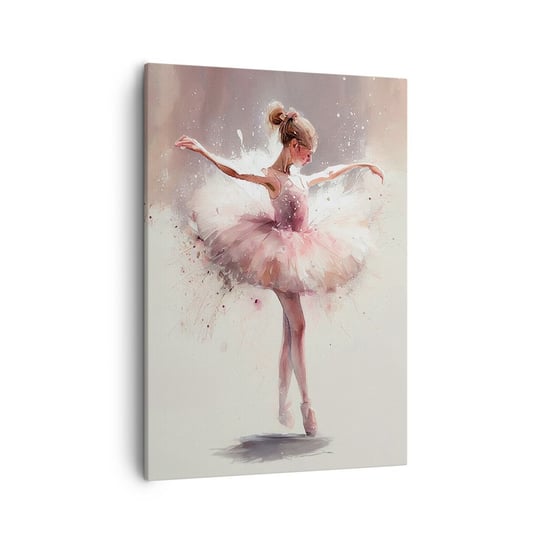 Obraz na płótnie - Jak młody ptak - 50x70cm - Baletnica Dziewczynka Sztuka - Nowoczesny Canvas obraz do salonu do sypialni ARTTOR ARTTOR