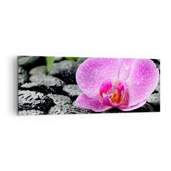 Obraz na płótnie - Jak otwarte serce - 140x50cm - Kwiaty Orchidea Storczyk - Nowoczesny Canvas obraz do salonu do sypialni ARTTOR ARTTOR