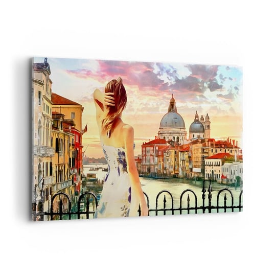 Obraz na płótnie - Jak przygoda to tylko w … - 120x80cm - Miasto Wenecja Architektura - Nowoczesny obraz na ścianę do salonu do sypialni ARTTOR ARTTOR