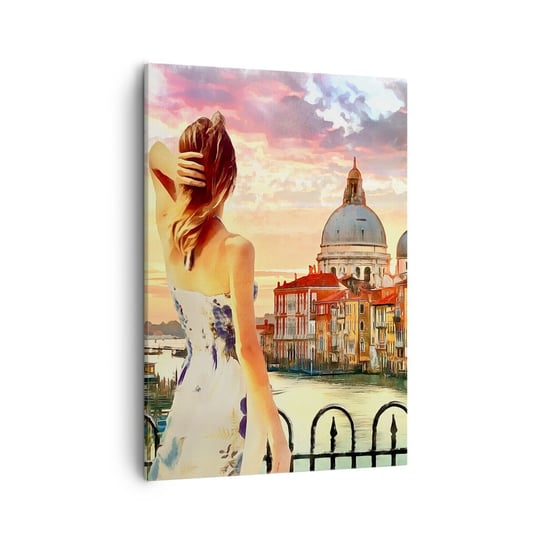 Obraz na płótnie - Jak przygoda to tylko w … - 50x70cm - Miasto Wenecja Architektura - Nowoczesny Canvas obraz do salonu do sypialni ARTTOR ARTTOR